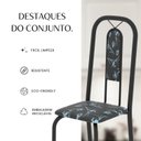 Ver imagem 6 de Conjunto Sala de Jantar com 4 Cadeiras Lívia Preto/Marrom