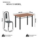 Ver imagem 3 de Conjunto Sala de Jantar com 4 Cadeiras Lívia Preto/Marrom