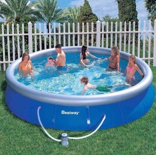 Piscina Bestway 12362 Litros com Bomba Filtro 220v Capa Forro Escada #57294 - 10