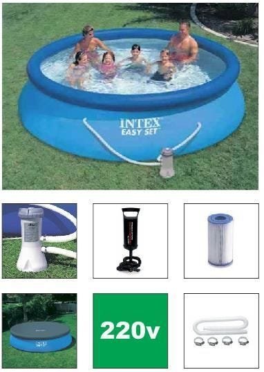 Piscina Intex 5621 Litros com Capa com Bomba de Inflar com BOMBA FILTRANTE Intex 2006 LH 220v - 1