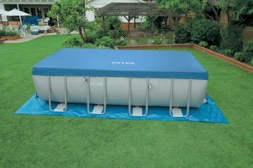 Piscina Intex 6836 Litros Retangular Estrutural com Capa Forro Escada Bomba Filtro 220v #28350 - 4
