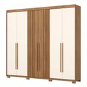 Ver imagem 3 de Guarda Roupa Casal Ambiente Norton 6 Portas Nature Off White - Henn