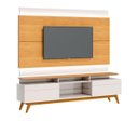 Ver imagem 1 de Rack com Painel Classic +2G 2.2 com Led Nature com Off White - Imcal Móveis