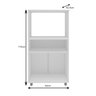 Armário para Forno Microondas 2 Portas Branco - 4