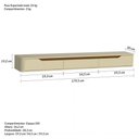 Ver imagem 7 de Rack Suspenso Slim Curvo 180cm para Tv até 65” Moderno Luxo Mdp/mdf com Portas Basculantes Off White