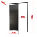 Ver imagem 4 de Porta de Correr Suspensa Lambril Dir L.25 Mix Preta 210x70 Brimak