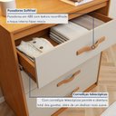 Ver imagem 7 de Cômoda para Quarto 4 Gavetas Puxador Softfeel Suavitá 89cm Marrom Amêndoa Clean/Off White