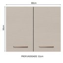 Ver imagem 3 de Armário Aéreo 80 Cm 2 Portas Branco/crema Agata Madesa