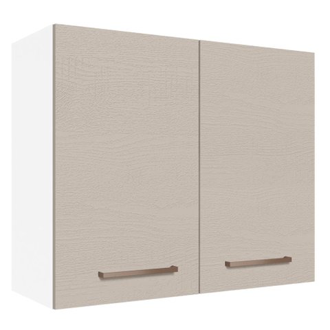 Armário Aéreo 80 Cm 2 Portas Branco/crema Agata Madesa