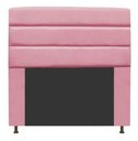 Ver imagem 1 de Cabeceira Estofada Argentina 100CM Solteiro Courino Rosa Bebê - D A DECOR