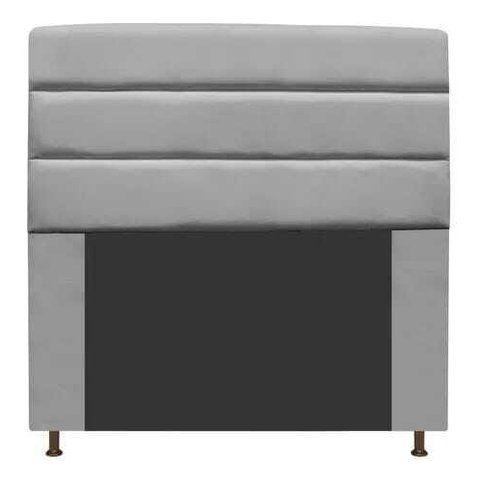 Cabeceira Estofada Argentina 100CM Solteiro Courino Cinza - D A DECOR