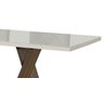 Mesa de Jantar Etna com Vidro Nogal com Off White com 6 Cadeiras Naturalle Marrom Cromada - Aço - 7