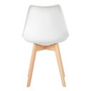 Ver imagem 4 de Kit C/5 Cadeiras Leda – Charles Eames Saarinen Wood com Almofada Branca