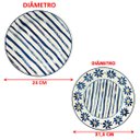 Ver imagem 4 de Pratos Raso Fundo Donna Margaridas Oxford Kit 8pçs 4 Pessoas
