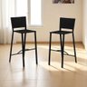 Kit 2 Banqueta Alta para Cozinha Bistrô Balcão Bar Preto - 1