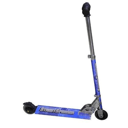 Patinete Aluminio Infantil Freio Brinquedo Ajustavel Crianca - Azul Street - 1
