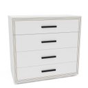Ver imagem 2 de Cômoda Valência com 4 Gavetas 90x84cm Branco 240832
