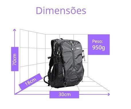 Mochila Ozark Trail 35 Litros BP1307 C porta Notebook preta - 4