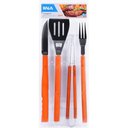 Ver imagem 1 de Conjunto Churrasco 199060 Aço Inox Cabo Madeira Utensílios para Carnes Kala 4 Peças