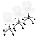 Ver imagem 1 de Kit 3 Cadeiras Slim Office Estofada Base Giratória Cromado
