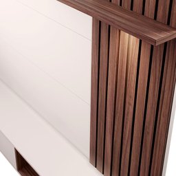 Home Suspenso Para Tv Até 60" Polegadas Tocantins 1.8-Colibri - Off white / Nogueira - 3