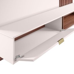 Home Suspenso Para Tv Até 60" Polegadas Tocantins 1.8-Colibri - Off white / Nogueira - 4