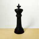 Ver imagem 2 de Rei - Peça Decorativa De Xadrez, Estatueta 15 Cm Altura - Toque 3D:Preto