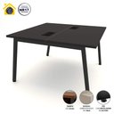 Ver imagem 3 de Mesa Trabalho Plataforma 1,20m 2 Lugares C/ Pés Cavalete F5 Cor:preto