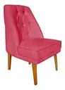 Ver imagem 4 de Kit 4 Cadeiras para Sala de Jantar Escritório Estofada Berlim Retro Suede Rosa Eli Móveis e Decoraçã