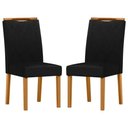 Ver imagem 1 de Cadeira para Mesa de Jantar Sarah Kit 2 Peças Ype Veludo Preto - New Ceval