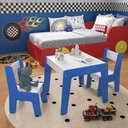 Ver imagem 1 de Conjunto Mesinha Infantil com 2 Cadeiras Educativa Diana - Azul