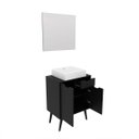 Ver imagem 3 de Kit Gabinete de Banheiro com Cuba e Espelho Preto Tecno Mobili