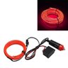 Fita Fio Neon Carro Automotiva Led 5 Metros Isqueiro Flexível 12v Vermelho - 1