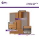 Ver imagem 5 de Guarda-roupa Casal 03 Portas Deslizantes Flex com Ripado 06 Gavetas Externas B384 Cinamomo Off White