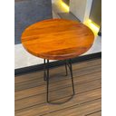 Ver imagem 2 de Mesa Bistrô Alta Cozinha Bar Restaurante Tampo Madeira Aurora - Édecasamóveis