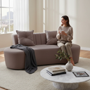 Ver imagem 2 de Sofá 3 Lugares Orgânico Curvo Madrid 180cm Bouclé Capuccino