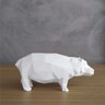 Hipopótamo Geométrico Decorativo - Branco - 2