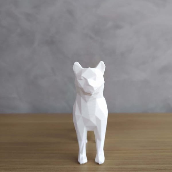 Gato Geométrico Decorativo - Branco - 2