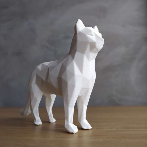 Gato Geométrico Decorativo - Branco - 4