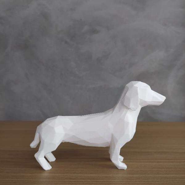 Dachshund Salsicha Geométrico Decorativo - Branco - 2