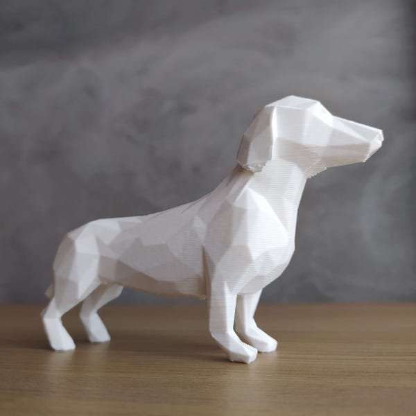 Dachshund Salsicha Geométrico Decorativo - Branco - 3