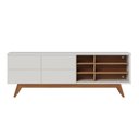 Ver imagem 2 de Rack Bancada Noronha 1.8 Off White Matte Freijó com Aparador Riviera Freijó – Colibri