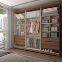 Ver imagem 3 de Guarda-roupa Casal Calábria 6 Portas 6 Gavetas Nature/off White - Panorama Móveis