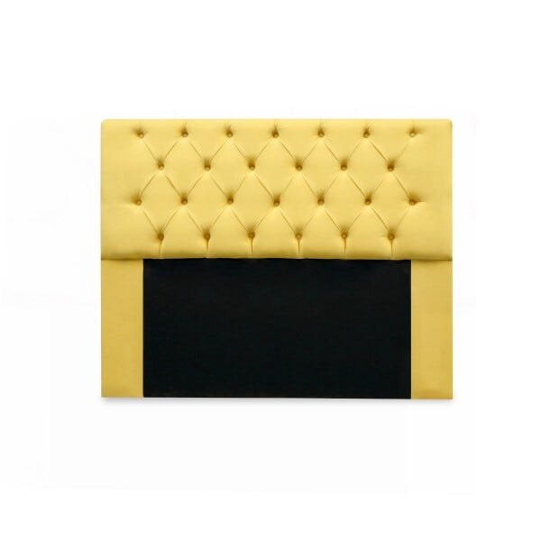 KIT CABECEIRA ANJOS CASAL 1,40 MAIS CALCADEIRA 1,40 SUEDE AMARELO - 2