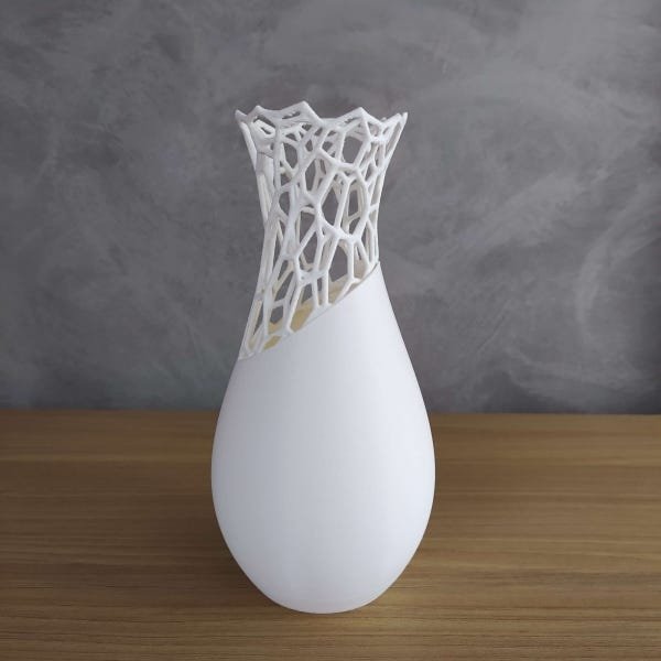 Vaso Modelo Voronoi - Branco - 4