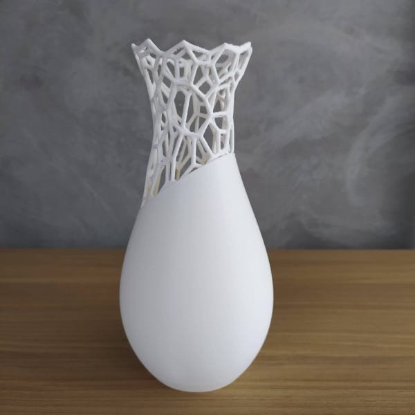 Vaso Modelo Voronoi - Branco - 1
