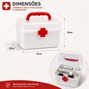 Ver mais imagens de Maleta Medicamentos Primeiros Socorros Organizadora Caixa Gaveta Removivel Plastica Compacta para Re