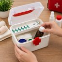 Ver imagem 2 de Maleta Medicamentos Primeiros Socorros Organizadora Caixa Gaveta Removivel Plastica Compacta para Re