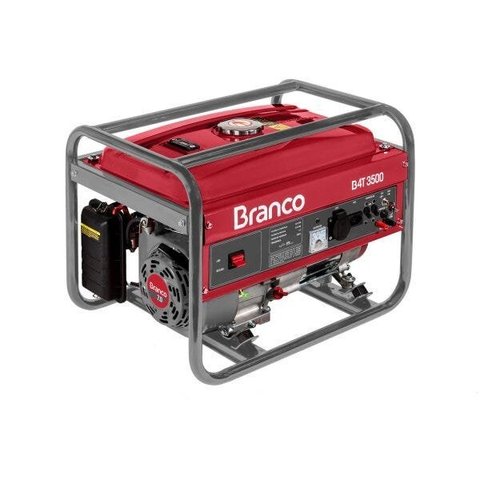 Gerador de Energia à Gasolina 7,0CV 3,5KW Monofásico 110/220V com AVR e Partida Manual