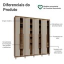 Ver imagem 5 de Guarda-Roupa Casal com Pés 8 Portas Batentes Saturno Madesa